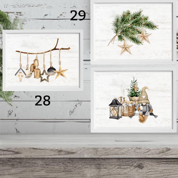 Cozy Farm Christmas Holiday Art Prints | 3 Sizes