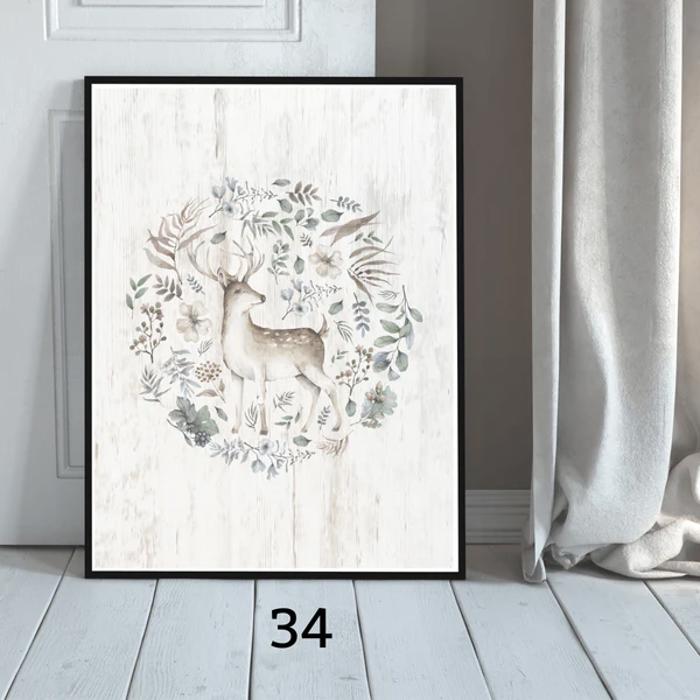 Cozy Farm Christmas Holiday Art Prints | 3 Sizes