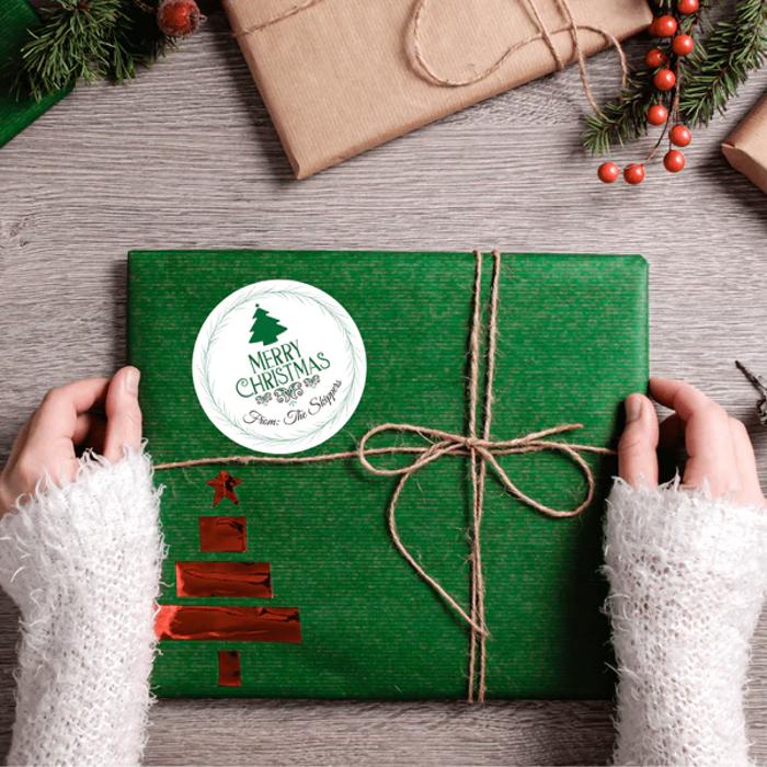 Personalized Peel & Stick Holiday Christmas Labels