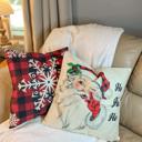 Large Snowflake Buffalo Christmas Holiday Accent Throw Pillow Home Decor