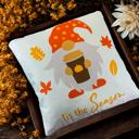 Tis The Season Gnome Fall Home Decor Charming Farmhouse Pillow Accent Covers
