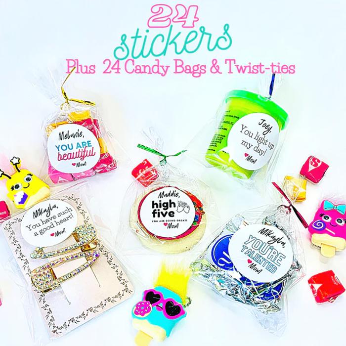 Personalized Back to School Lunch Box /  Lunch Sack Positive Note Stickers