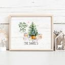  Personalized Rustic Farmhouse Christmas Holiday Poster Print Decor