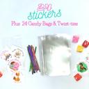 24 Sticker Pack Personalized Girls Birthday Party Stickers & Treat Bags