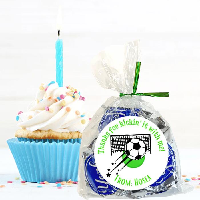 Personalized Boys Birthday Party Stickers & Treat Bags