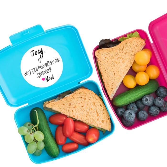 Personalized Back to School Lunch Box /  Lunch Sack Positive Note Stickers