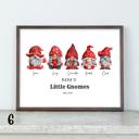  Personalized Dad Mom Grandma Summer Gnome Family Portrait Print | 3 Sizes