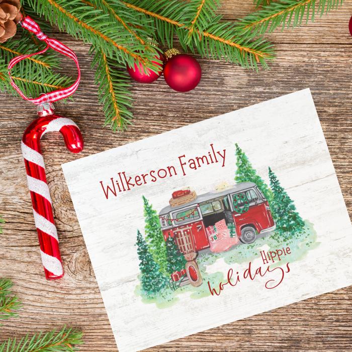 Personalized Rustic Farmhouse Christmas Holiday Poster Print Decor