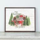  Personalized Rustic Farmhouse Christmas Holiday Poster Print Decor