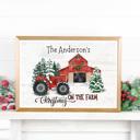  Personalized Rustic Farmhouse Christmas Holiday Poster Print Decor