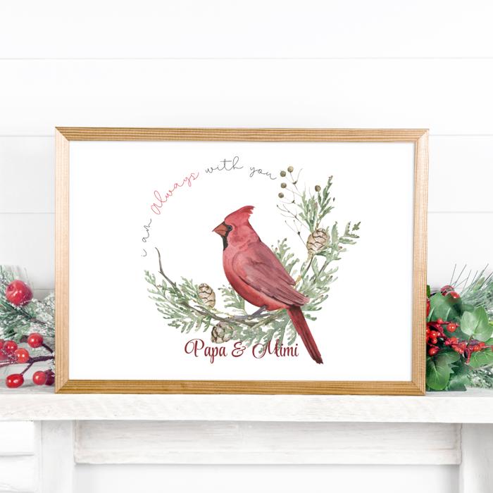 Personalized Rustic Farmhouse Christmas Holiday Poster Print Decor