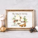  Personalized Rustic Farmhouse Christmas Holiday Poster Print Decor