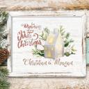  Personalized Rustic Farmhouse Christmas Holiday Poster Print Decor