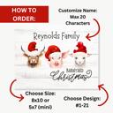  Personalized Rustic Farmhouse Christmas Holiday Poster Print Decor