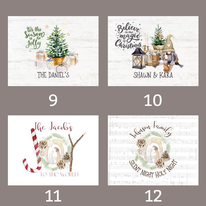 Personalized Rustic Farmhouse Christmas Holiday Poster Print Decor