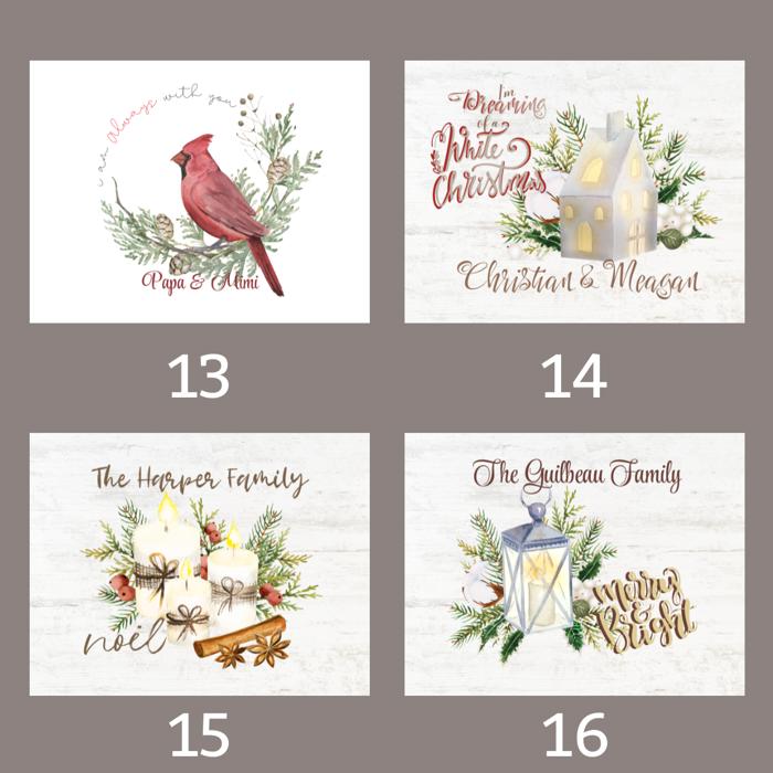 Personalized Rustic Farmhouse Christmas Holiday Poster Print Decor