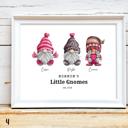  Personalized Dad Mom Grandma Summer Gnome Family Portrait Print | 3 Sizes