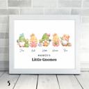  Personalized Dad Mom Grandma Summer Gnome Family Portrait Print | 3 Sizes