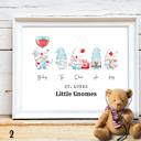  Personalized Dad Mom Grandma Summer Gnome Family Portrait Print | 3 Sizes