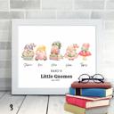  Personalized Dad Mom Grandma Summer Gnome Family Portrait Print | 3 Sizes