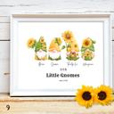  Personalized Dad Mom Grandma Summer Gnome Family Portrait Print | 3 Sizes