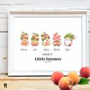  Personalized Dad Mom Grandma Summer Gnome Family Portrait Print | 3 Sizes