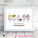  Personalized Dad Mom Grandma Summer Gnome Family Portrait Print | 3 Sizes