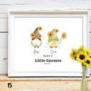  Personalized Dad Mom Grandma Summer Gnome Family Portrait Print | 3 Sizes