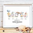  Personalized Dad Mom Grandma Summer Gnome Family Portrait Print | 3 Sizes