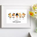  Personalized Dad Mom Grandma Summer Gnome Family Portrait Print | 3 Sizes