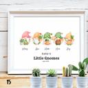  Holiday Personalized Dad Mom Gnome Family Personalized Art | 3 sizes