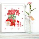  Personalized Monogram Inspirational Strawberry Poster Print Art Decor