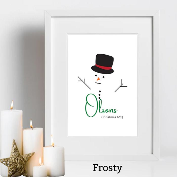 Custom Family Name Christmas Holiday Poster 2026