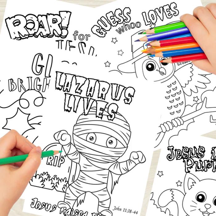 Fall Harvest Halloween Coloring Book | 21 Christian Themed Pages