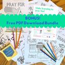  Kids Pocket Prayers Educational Book Coloring Art | Gift Bundle