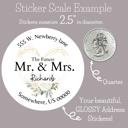  Wedding Bridal Shower Classy Return Address Label Sticker