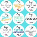 Personalized Back to School Lunch Box /  Lunch Sack Positive Note Stickers