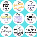  Personalized Back to School Lunch Box /  Lunch Sack Positive Note Stickers