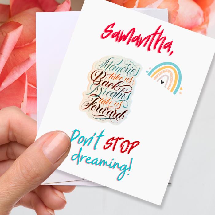 Personalized Waterproof Die Cut Sticker Greeting Card Assorted