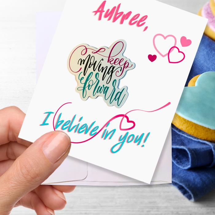 Personalized Waterproof Die Cut Sticker Greeting Card Assorted
