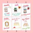  Personalized Waterproof Die Cut Sticker Greeting Card Assorted