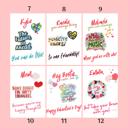  Personalized Waterproof Die Cut Sticker Greeting Card Assorted