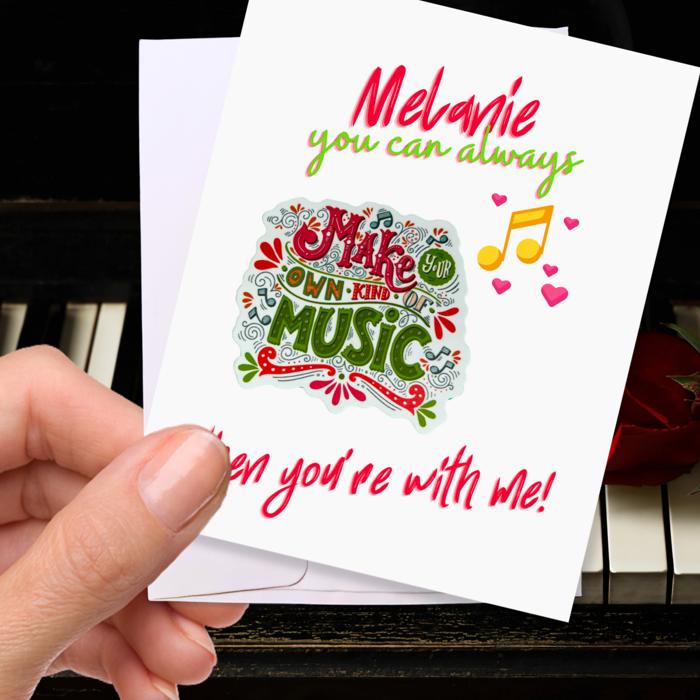 Personalized Waterproof Die Cut Sticker Greeting Card Assorted