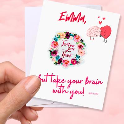 Personalized Waterproof Die Cut Sticker Greeting Card Assorted