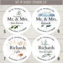  Wedding Bridal Shower Classy Return Address Label Sticker