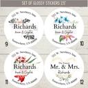  Wedding Bridal Shower Classy Return Address Label Sticker