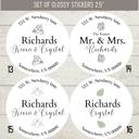  Wedding Bridal Shower Classy Return Address Label Sticker