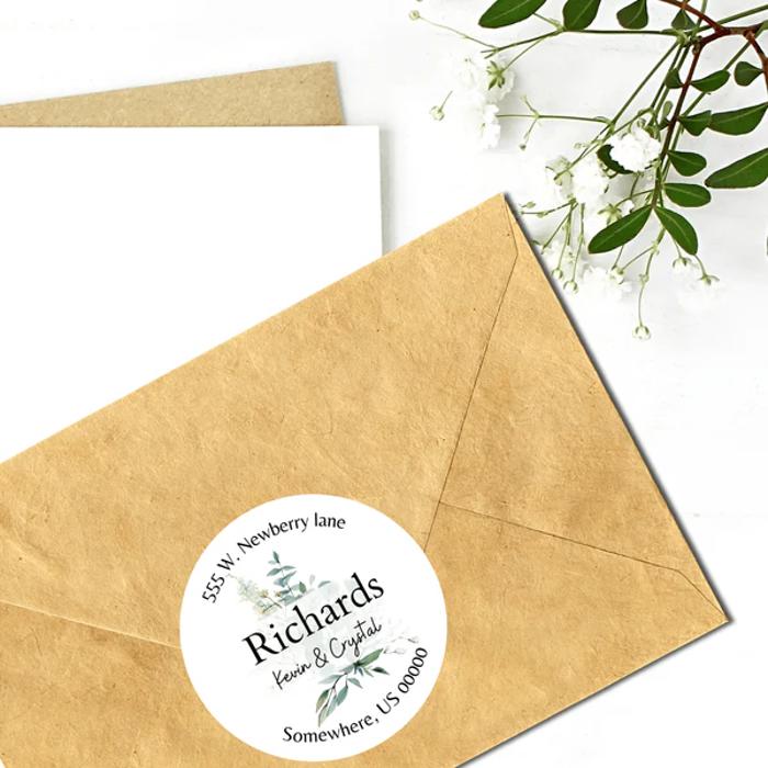 Wedding Bridal Shower Classy Return Address Label Sticker