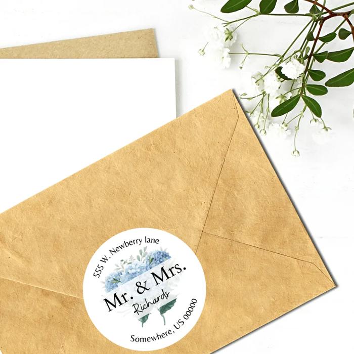 Wedding Bridal Shower Classy Return Address Label Sticker