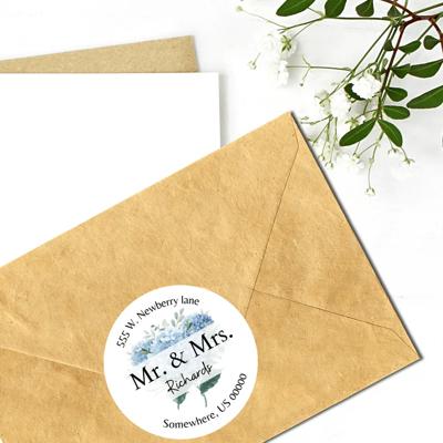 Wedding Bridal Shower Classy Return Address Label Sticker